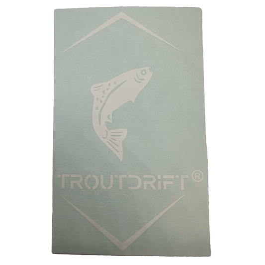 Troutdrift Vehicle Decal - White