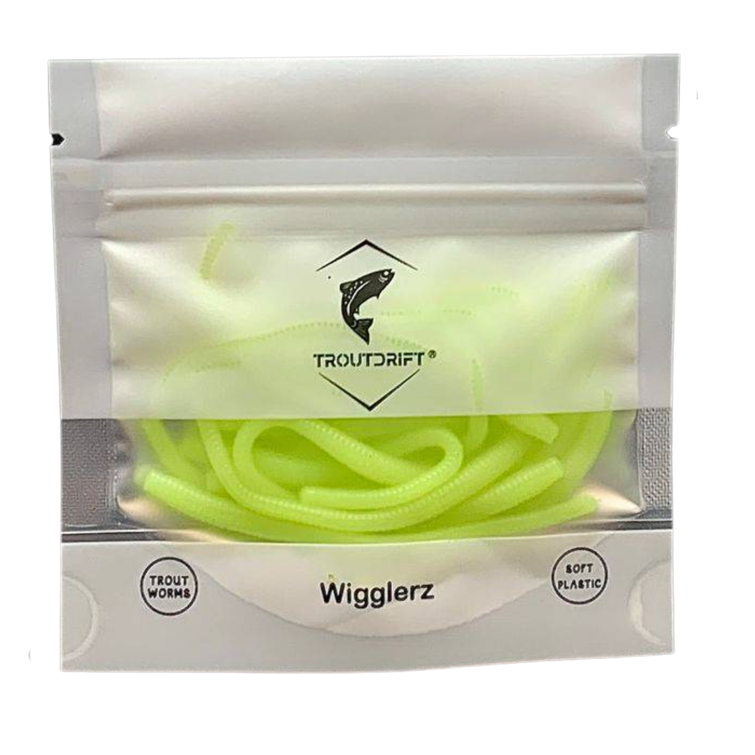 Troutdrift (Glow) Wigglerz Worms- Assorted Colours